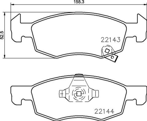 Brembo P 59 084 - Bremžu uzliku kompl., Disku bremzes adetalas.lv