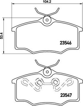 Brembo P 59 034 - Bremžu uzliku kompl., Disku bremzes adetalas.lv