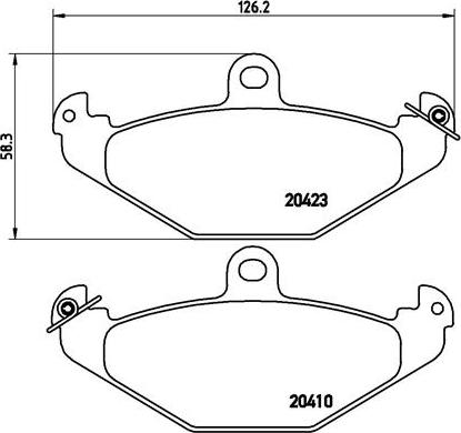 Brembo P 59 026 - Bremžu uzliku kompl., Disku bremzes adetalas.lv