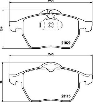 Brembo P 59 022 - Bremžu uzliku kompl., Disku bremzes adetalas.lv