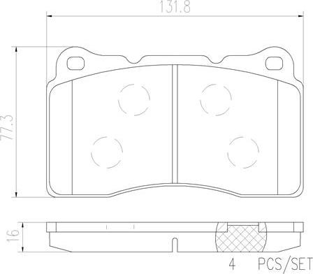 Brembo P54040N - Bremžu uzliku kompl., Disku bremzes adetalas.lv