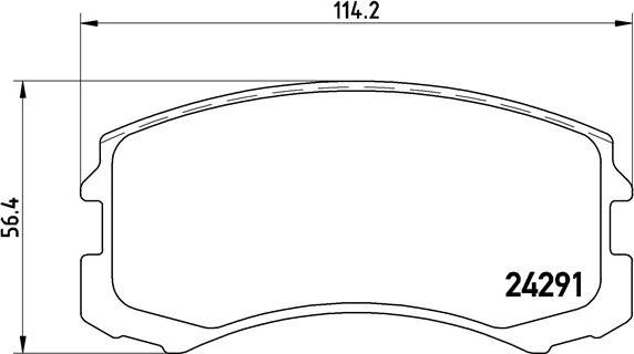 Brembo P 54 041 - Bremžu uzliku kompl., Disku bremzes adetalas.lv