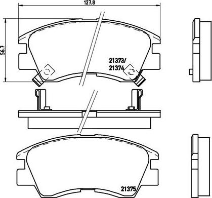 Brembo P 54 008 - Bremžu uzliku kompl., Disku bremzes adetalas.lv