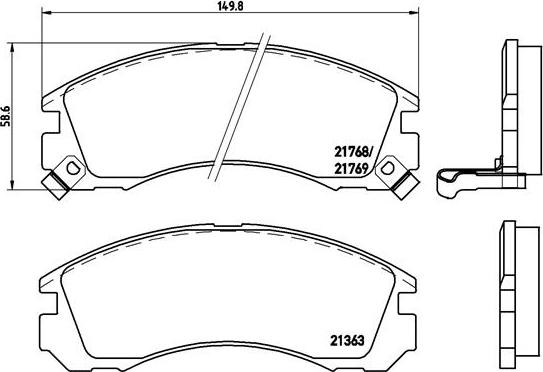 Brembo P 54 017 - Bremžu uzliku kompl., Disku bremzes adetalas.lv