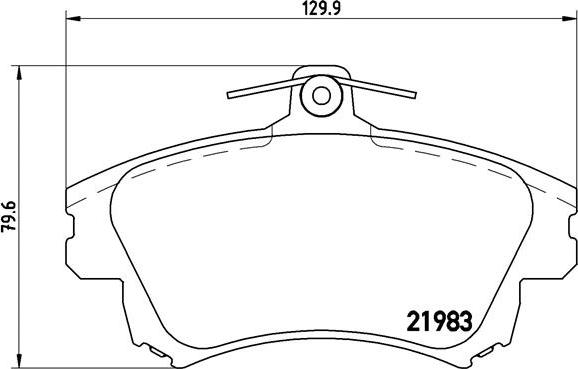 Brembo P 54 036 - Bremžu uzliku kompl., Disku bremzes adetalas.lv