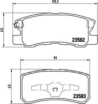 Brembo P 54 031 - Bremžu uzliku kompl., Disku bremzes adetalas.lv