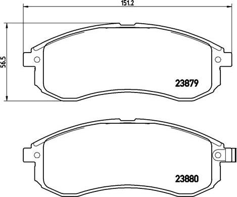 Brembo P 54 033 - Bremžu uzliku kompl., Disku bremzes adetalas.lv