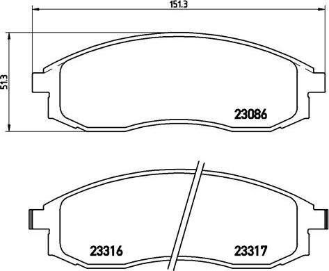 Brembo P 54 032 - Bremžu uzliku kompl., Disku bremzes adetalas.lv