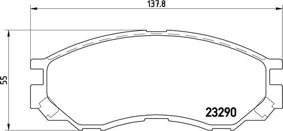 Brembo P 54 020 - Bremžu uzliku kompl., Disku bremzes adetalas.lv