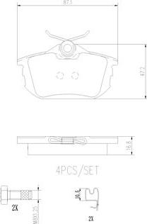 Brembo P54023N - Bremžu uzliku kompl., Disku bremzes adetalas.lv