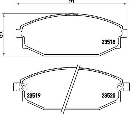 Brembo P 54 027 - Bremžu uzliku kompl., Disku bremzes adetalas.lv