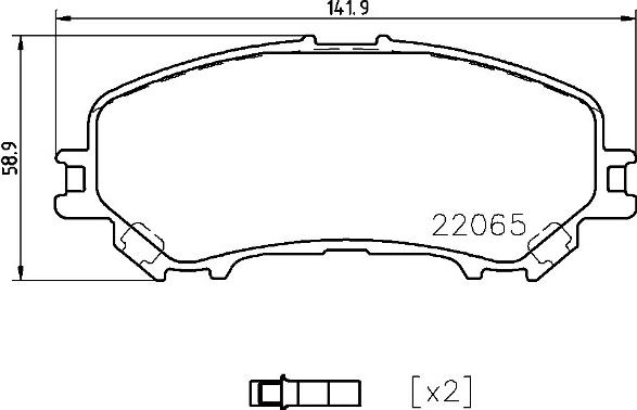 Brembo P 56 099 - Bremžu uzliku kompl., Disku bremzes adetalas.lv