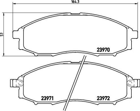 Brembo P 56 049 - Bremžu uzliku kompl., Disku bremzes adetalas.lv