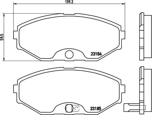 Brembo P 56 045 - Bremžu uzliku kompl., Disku bremzes adetalas.lv