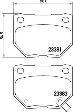 Brembo P 56 054 - Bremžu uzliku kompl., Disku bremzes adetalas.lv