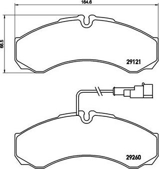 Brembo P 56 069 - Bremžu uzliku kompl., Disku bremzes adetalas.lv