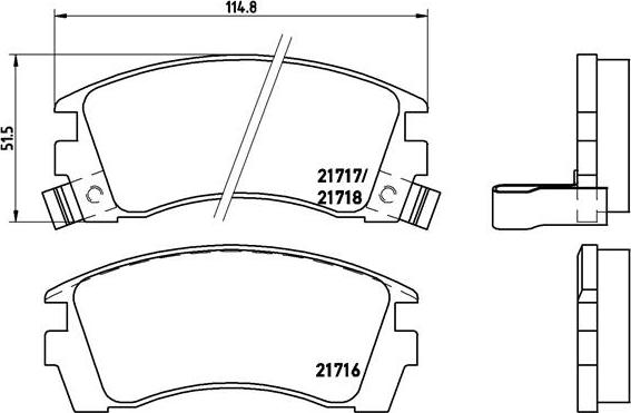 Brembo P 56 064 - Bremžu uzliku kompl., Disku bremzes adetalas.lv