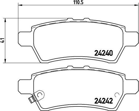 Brembo P 56 060 - Bremžu uzliku kompl., Disku bremzes adetalas.lv