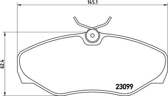 Brembo P 56 061 - Bremžu uzliku kompl., Disku bremzes adetalas.lv