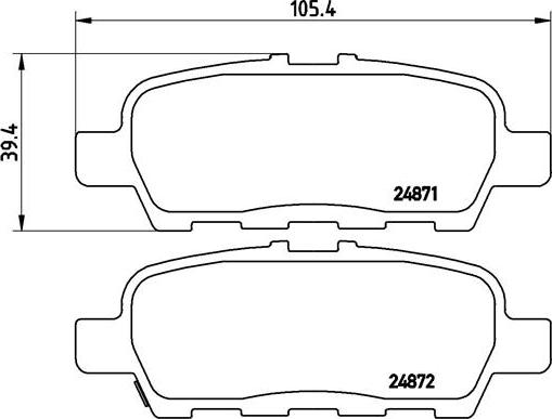 Brembo P 56 068 - Bremžu uzliku kompl., Disku bremzes adetalas.lv