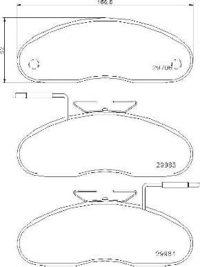 Brembo P 56 019 - Bremžu uzliku kompl., Disku bremzes adetalas.lv