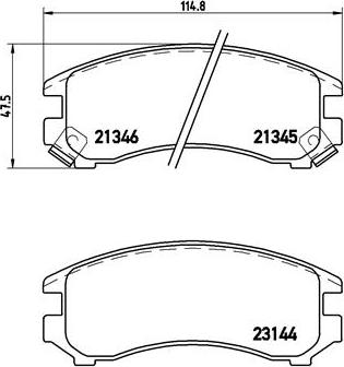 Brembo P 56 018 - Bremžu uzliku kompl., Disku bremzes adetalas.lv