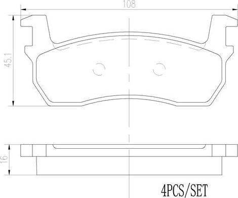 Brembo P56013N - Bremžu uzliku kompl., Disku bremzes adetalas.lv