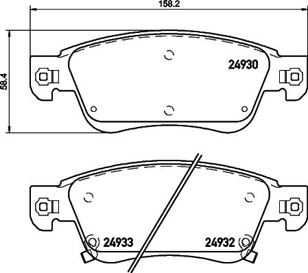 Brembo P 56 080 - Bremžu uzliku kompl., Disku bremzes adetalas.lv