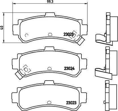 Brembo P 56 035 - Bremžu uzliku kompl., Disku bremzes adetalas.lv