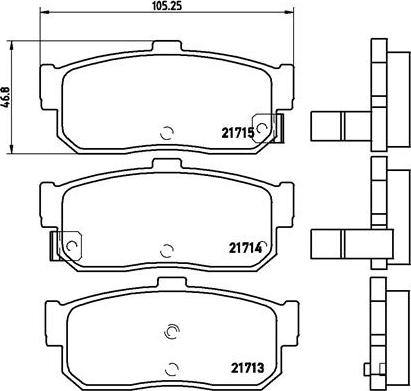 Brembo P 56 029 - Bremžu uzliku kompl., Disku bremzes adetalas.lv