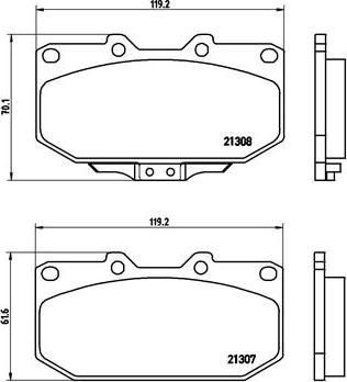 Brembo P 56 025 - Bremžu uzliku kompl., Disku bremzes adetalas.lv