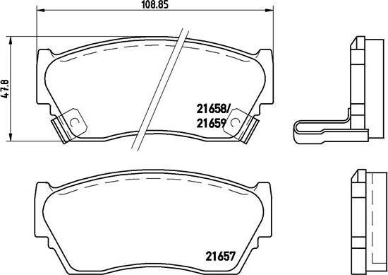 Brembo P 56 027 - Bremžu uzliku kompl., Disku bremzes adetalas.lv