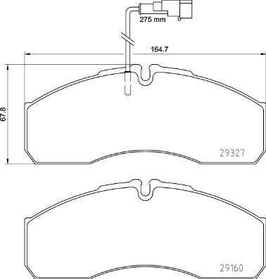 Brembo P 56 123 - Bremžu uzliku kompl., Disku bremzes adetalas.lv