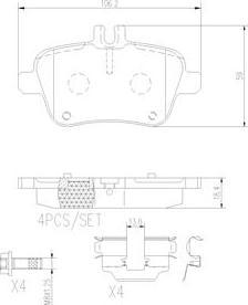 Brembo P50091N - Bremžu uzliku kompl., Disku bremzes adetalas.lv