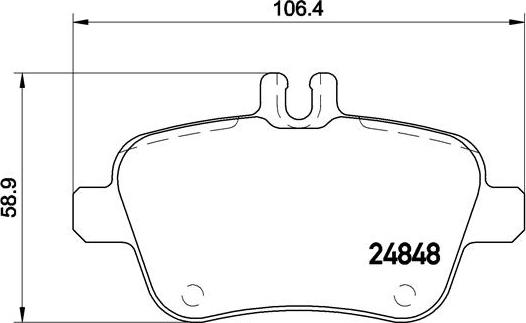 Brembo P 50 091 - Bremžu uzliku kompl., Disku bremzes adetalas.lv