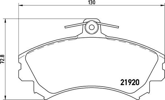 Brembo P 50 055 - Bremžu uzliku kompl., Disku bremzes adetalas.lv