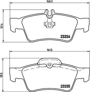 Brembo P 50 052 - Bremžu uzliku kompl., Disku bremzes adetalas.lv