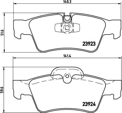 Brembo P 50 064 - Bremžu uzliku kompl., Disku bremzes adetalas.lv