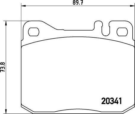 Brembo P 50 004 - Bremžu uzliku kompl., Disku bremzes adetalas.lv