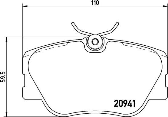 Brembo P 50 008 - Bremžu uzliku kompl., Disku bremzes adetalas.lv