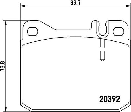 Brembo P 50 002 - Bremžu uzliku kompl., Disku bremzes adetalas.lv