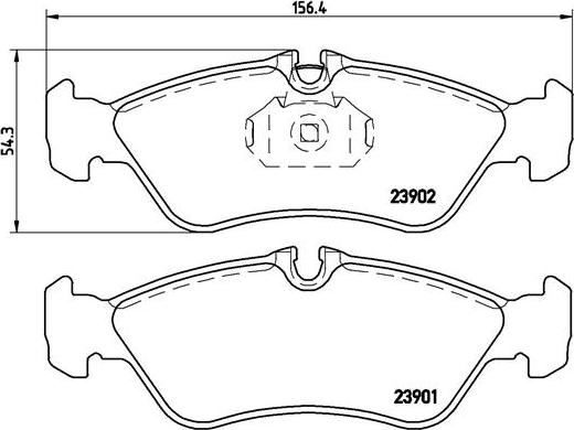 Brembo P 50 082 - Bremžu uzliku kompl., Disku bremzes adetalas.lv