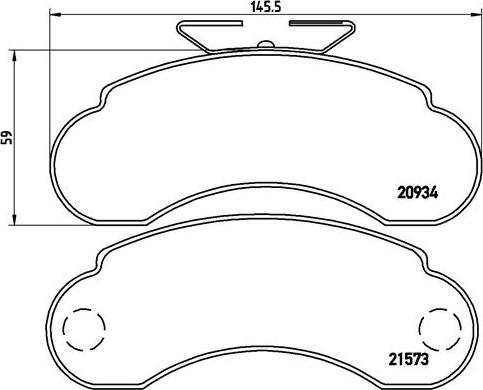 Brembo P 50 021 - Bremžu uzliku kompl., Disku bremzes adetalas.lv