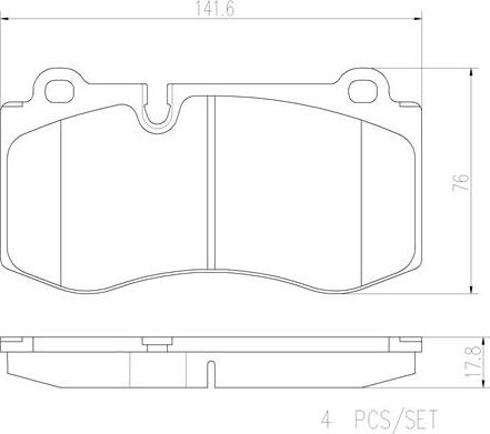 Brembo P50074N - Bremžu uzliku kompl., Disku bremzes adetalas.lv