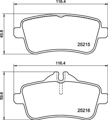 Brembo P 50 156 - Bremžu uzliku kompl., Disku bremzes adetalas.lv