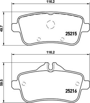 Brembo P 50 100 - Bremžu uzliku kompl., Disku bremzes adetalas.lv