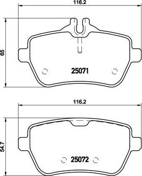 Brembo P 50 103 - Bremžu uzliku kompl., Disku bremzes adetalas.lv