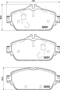 Brembo P 50 119 - Bremžu uzliku kompl., Disku bremzes adetalas.lv