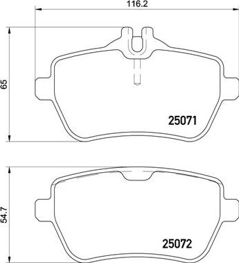 Brembo P 50 117 - Bremžu uzliku kompl., Disku bremzes adetalas.lv