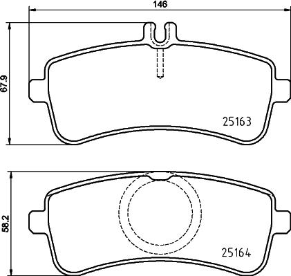 Brembo P 50 132 - Bremžu uzliku kompl., Disku bremzes adetalas.lv